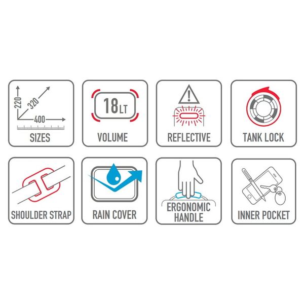 Túi tanklock Givi TLB18 gắn sau xe 18L