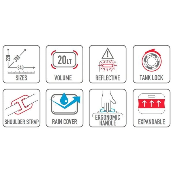 Túi tanklock Givi TLB20 gắn sau xe 20L