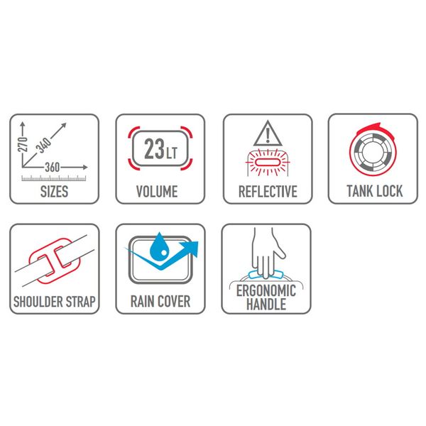 Túi tanklock Givi TLB23 gắn sau xe 23L