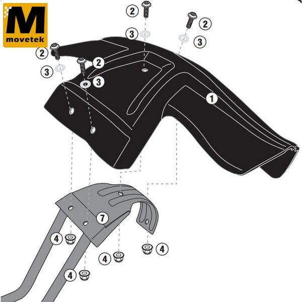 Bộ kit chuyên dụng Givi RM1146KIT Honda NC750X, Honda NC750S 16-20