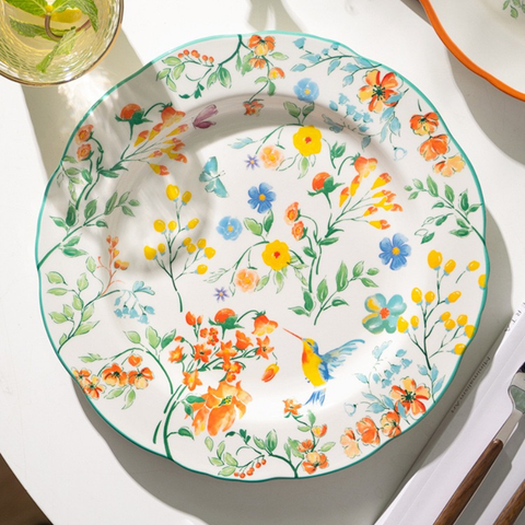  ĐĨA TRÀ CHIỀU VINTAGE HỌA TIẾT MÙA XUÂN 