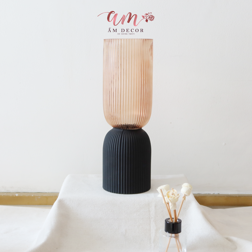 Lọ Thủy Tinh Nâu Phủ Size Lớn