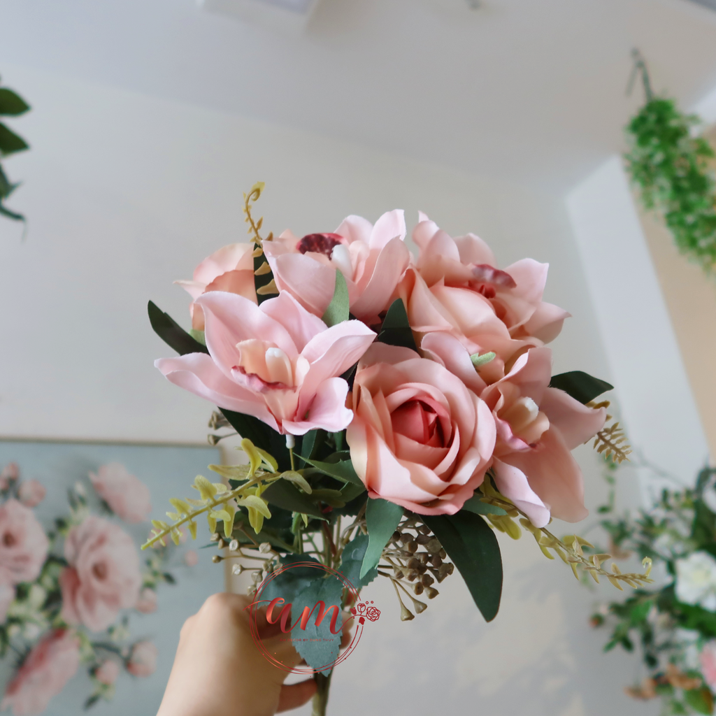 CHÙM HOA HỒNG MIX ĐỊA LAN (Hồng)