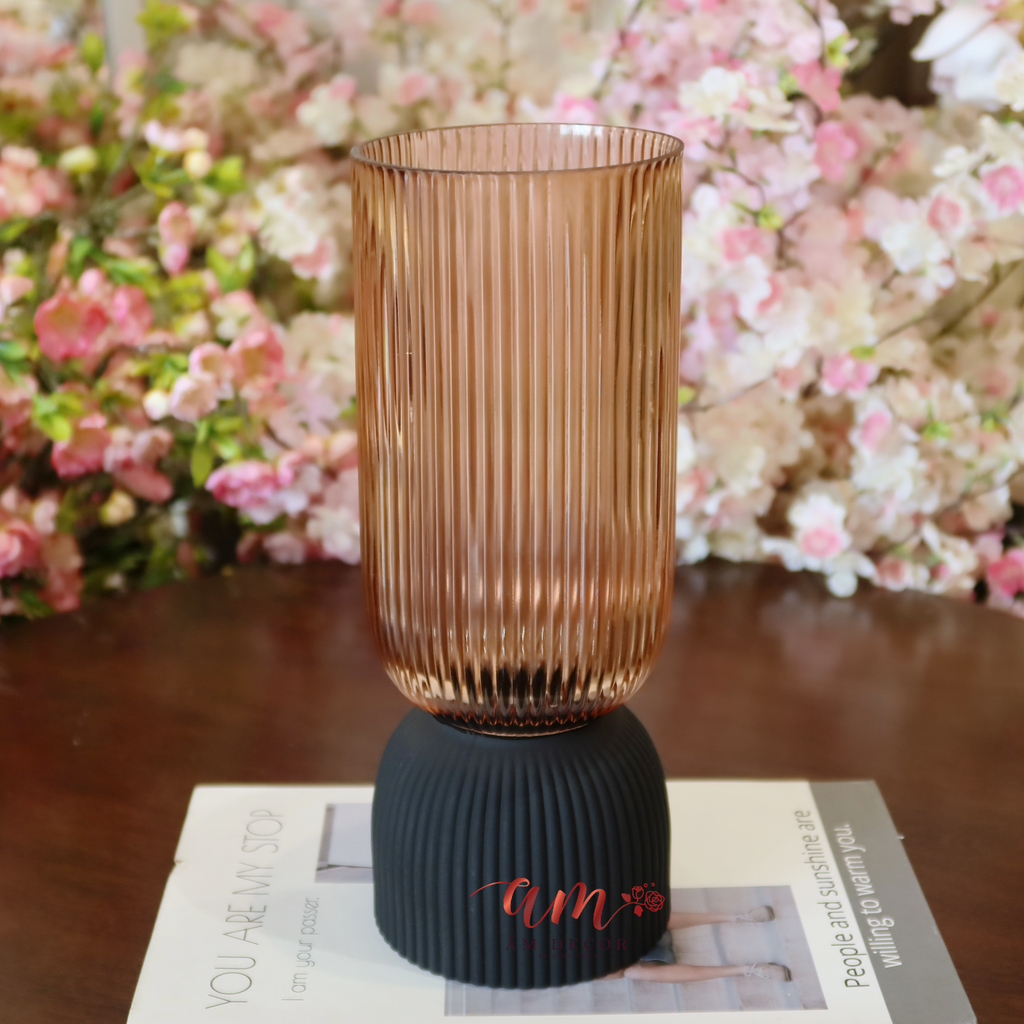 Lọ Thủy Tinh Nâu Phủ Size Nhỏ