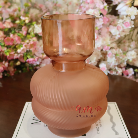  Bình Thủy Tinh Nghệ Thuật Nâu Cafe 