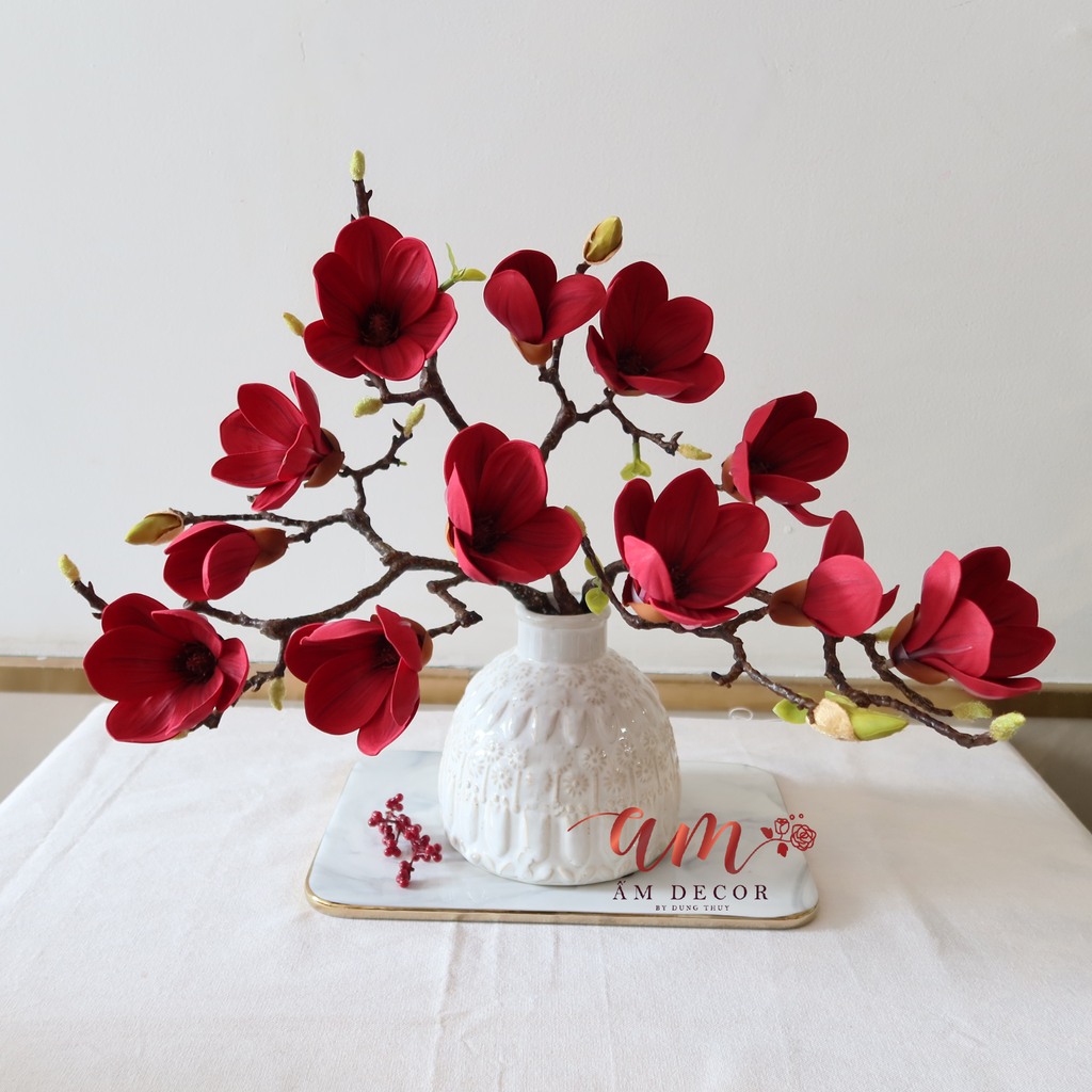 ZBÌNH HOA MỘC LAN ĐỎ LUCKY