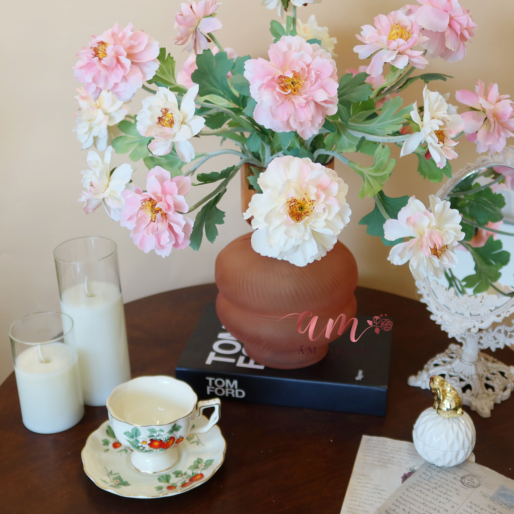 ZLADY PEONY ARTIFICIAL GLASSES