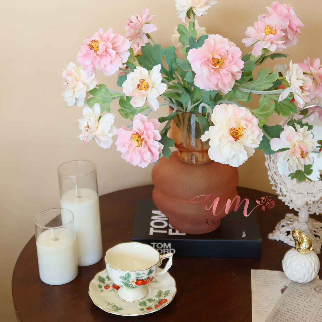 ZLADY PEONY ARTIFICIAL GLASSES