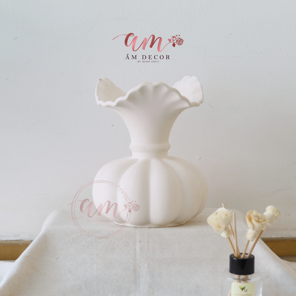 LỌ GỐM BẦU DECOR