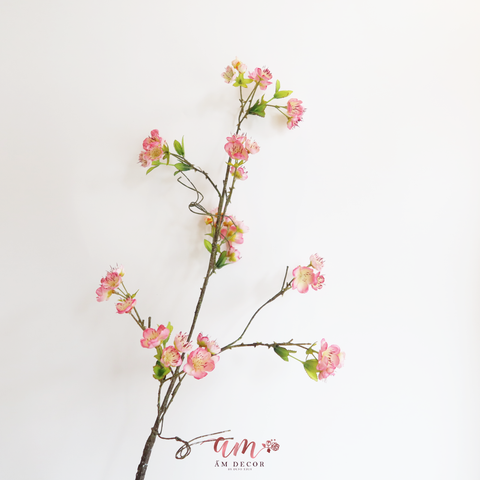  CÀNH HOA ĐÀO THÂN DẺO HỒNG 