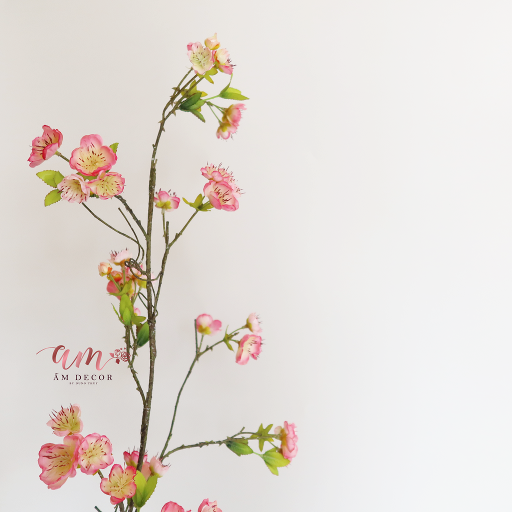 CÀNH HOA ĐÀO THÂN DẺO HỒNG