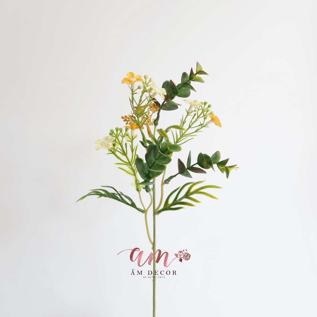 ZNHÁNH HOA ĐIỂM LÁ BẠCH ĐÀN NHỎ (Cam)