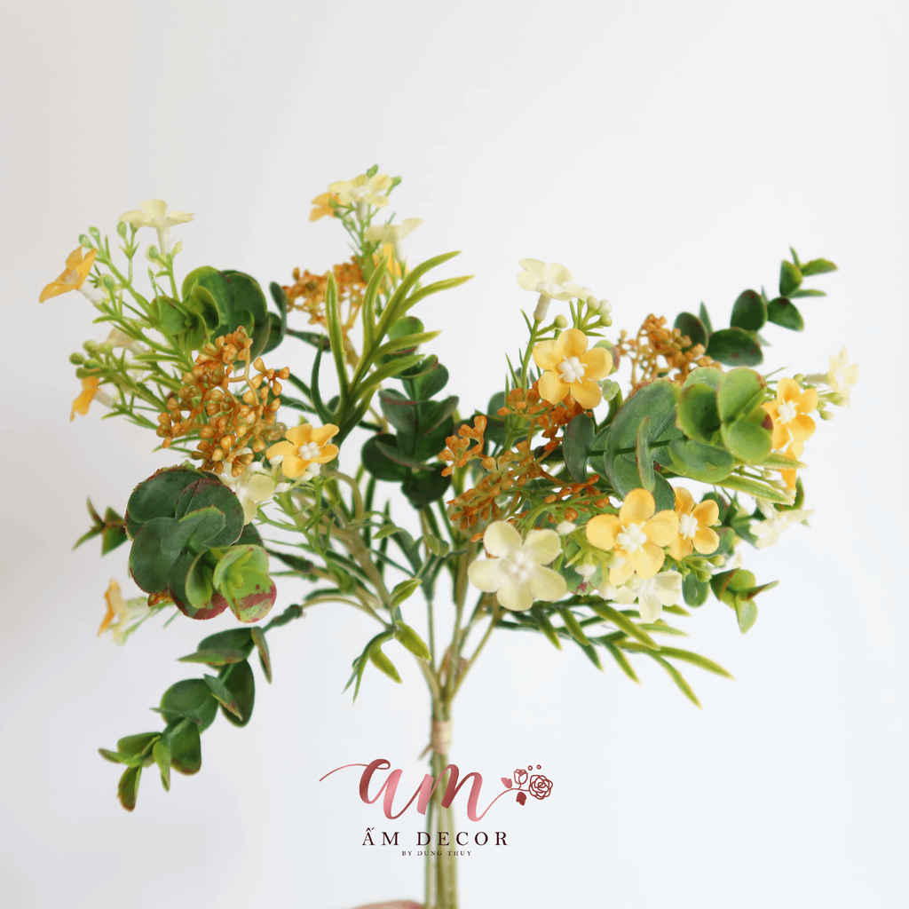 ZNHÁNH HOA ĐIỂM LÁ BẠCH ĐÀN NHỎ (Cam)