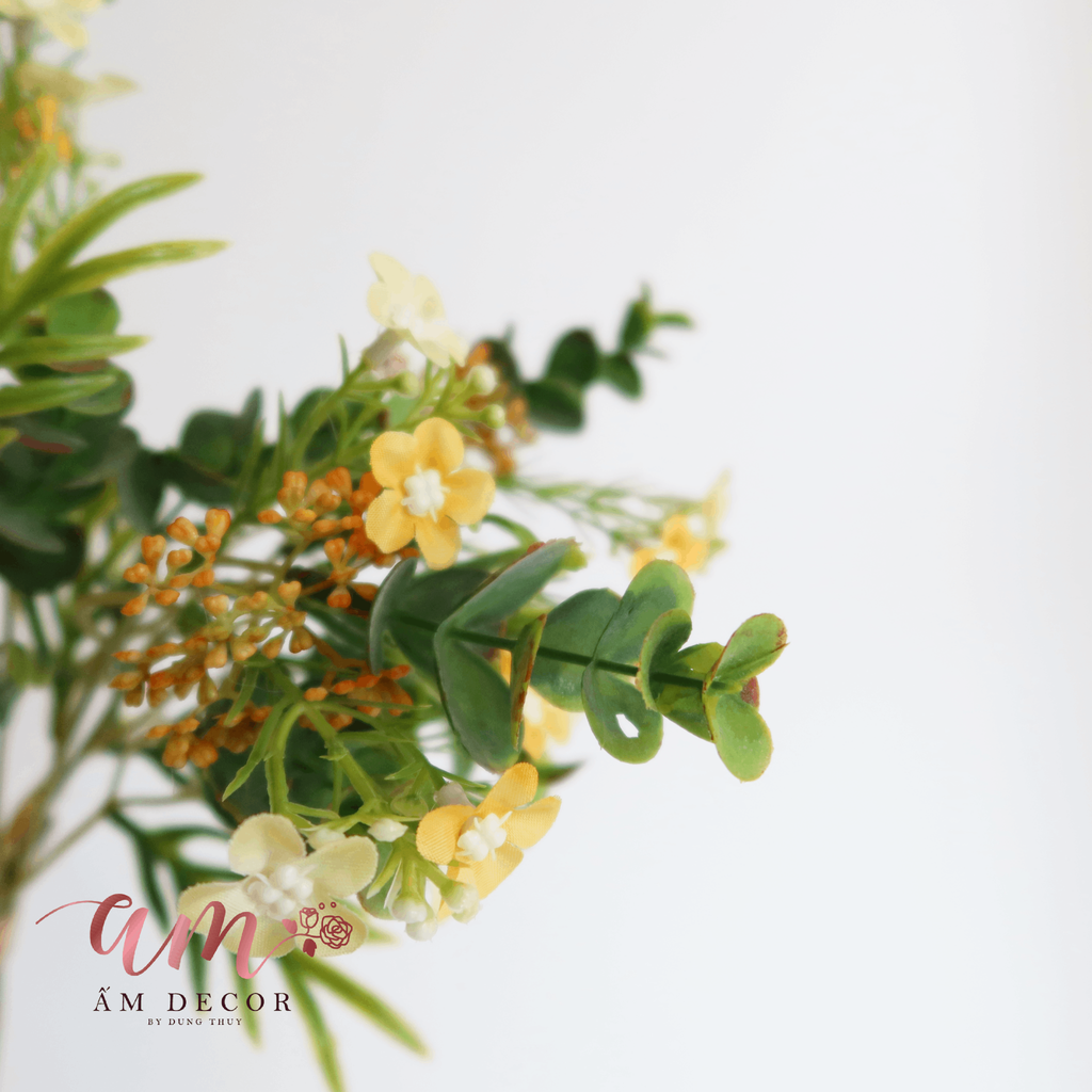 ZNHÁNH HOA ĐIỂM LÁ BẠCH ĐÀN NHỎ (Cam)