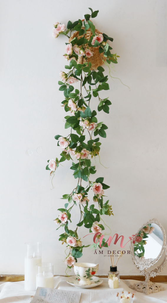 DÂY HOA HỒNG CỔ LEO (Hồng Nhạt)