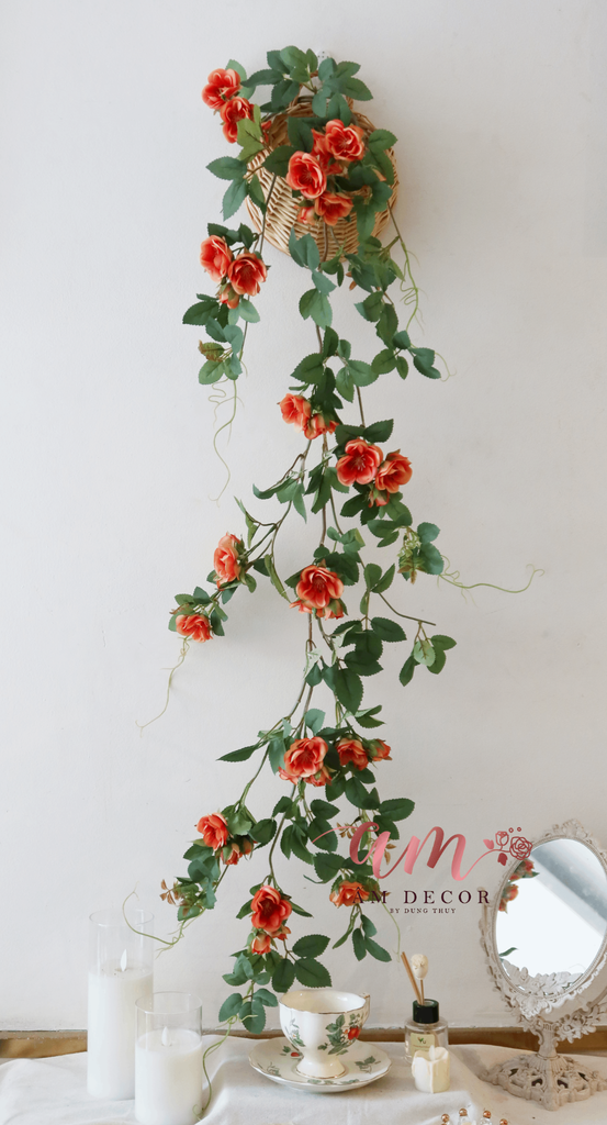 DÂY HOA HỒNG CỔ LEO (Cam)
