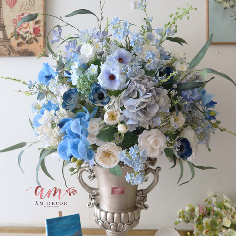  BÌNH HOA ÂU CỔ AQUAMARINE 
