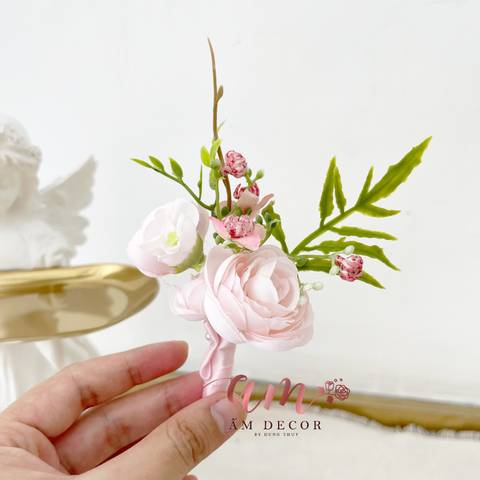  Hoa cài áo cho 2 bên phụ mẫu PINK 