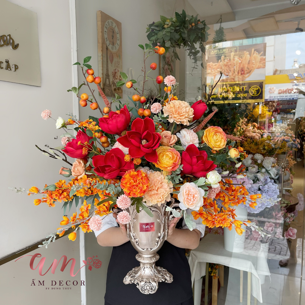 BÌNH HOA CỔ ĐIỂN MULAN MAROON