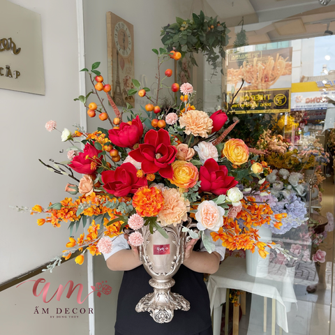  BÌNH HOA CỔ ĐIỂN MULAN MAROON 