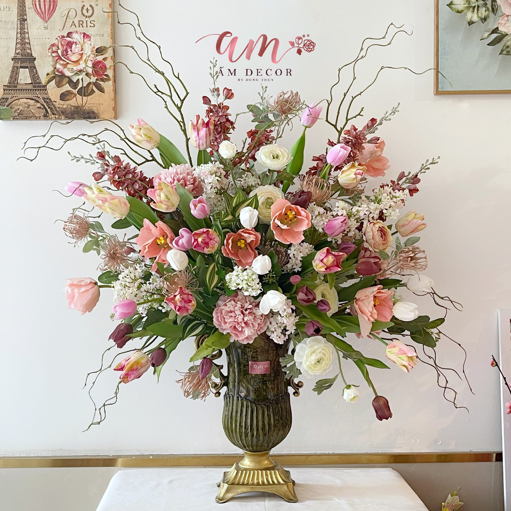 BÌNH HOA KIỂU ÂU CỔ TULIP ANTIQUE EUROPEAN