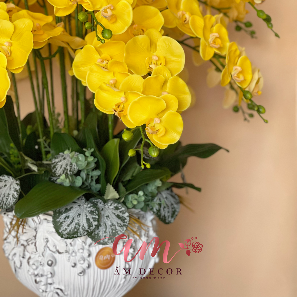 LEMON YELLOW ORCHID ARRANGEMENT