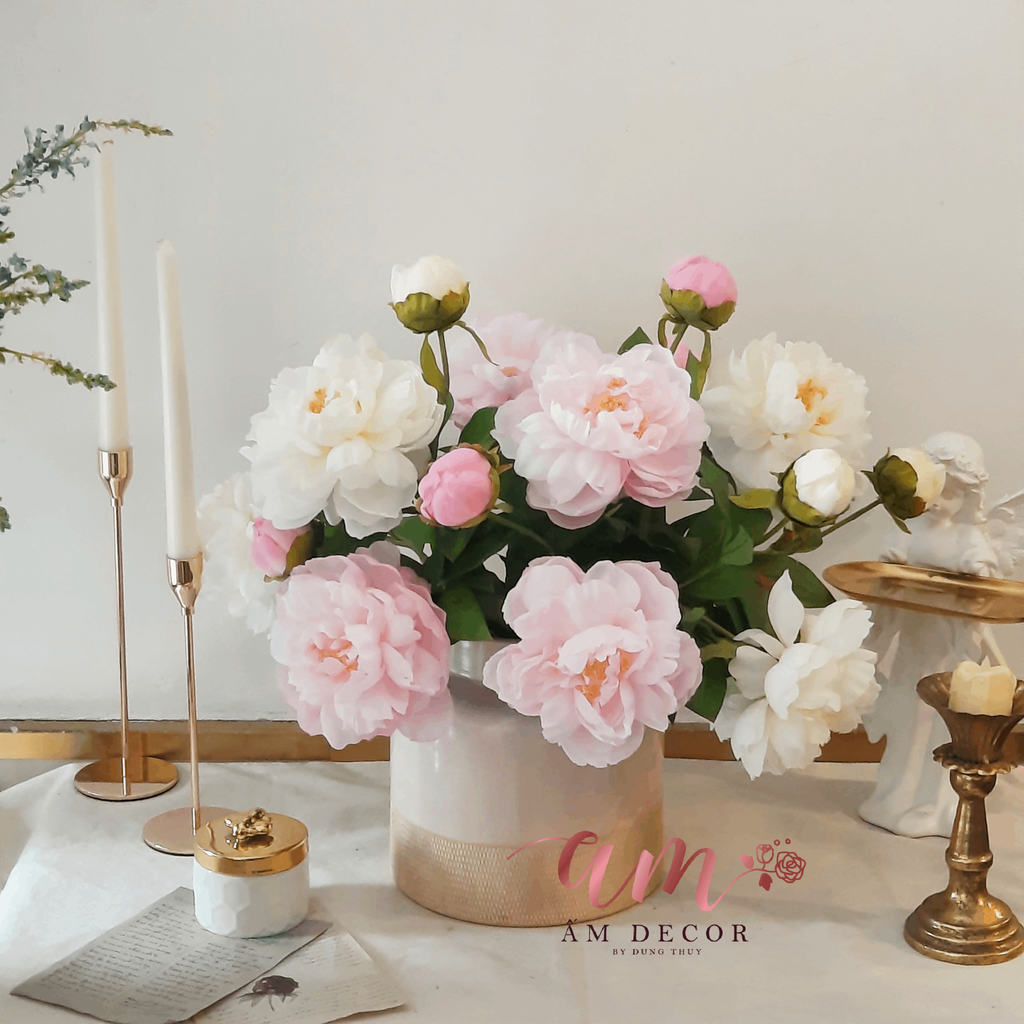 ZCHẬU HOA PEONY QUEEN ANNIE