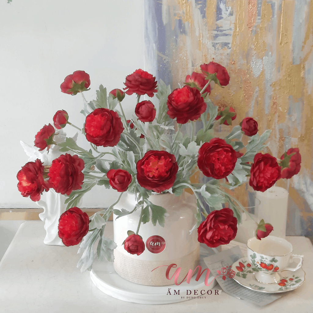 ZBÌNH HOA WINE BABY PEONY