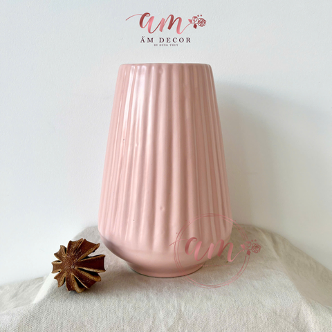  BÌNH HOA SỌC HỒNG 