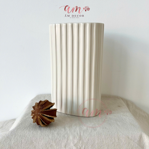  BÌNH GỐM VUÔNG SỌC DỌC 