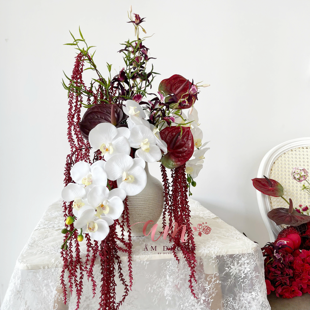 SET HOA DECOR REDWINE CLASSICAL