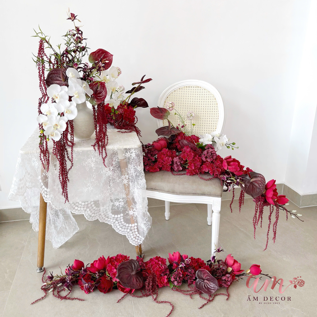 SET HOA DECOR REDWINE CLASSICAL