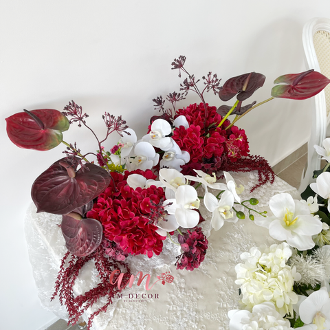  SET HOA DECOR REDWINE CLASSICAL 