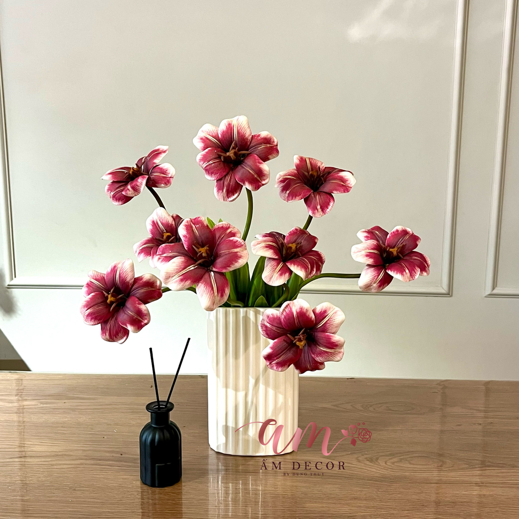 BÌNH HOA REDVELVET TULIP