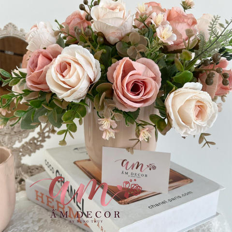  BÌNH HOA BLUSH ROSE MINI CLASSIC 