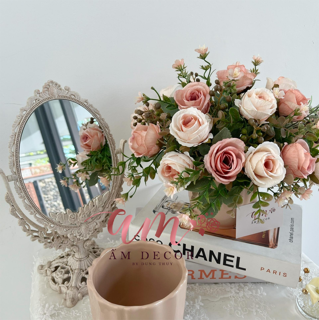 BÌNH HOA BLUSH ROSE MINI CLASSIC