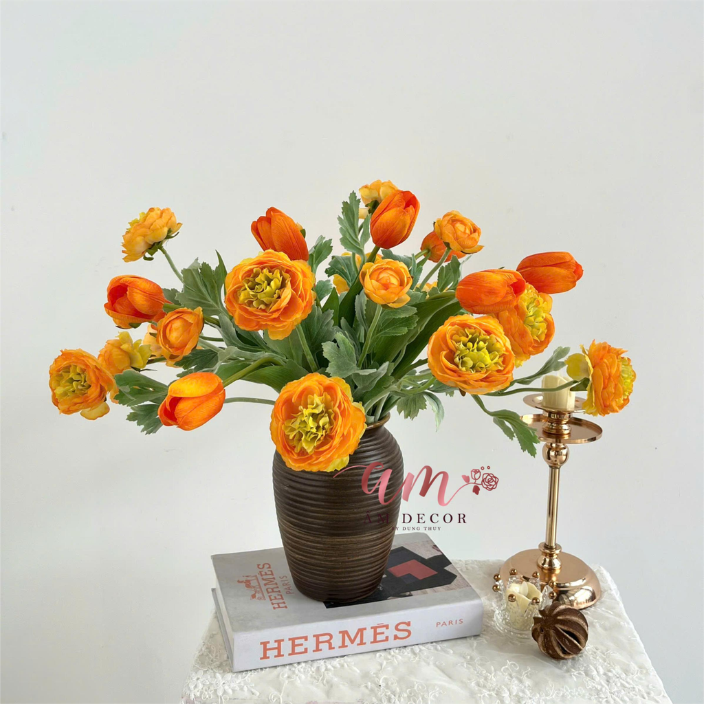 BÌNH HOA ORAN PEONY TULIP