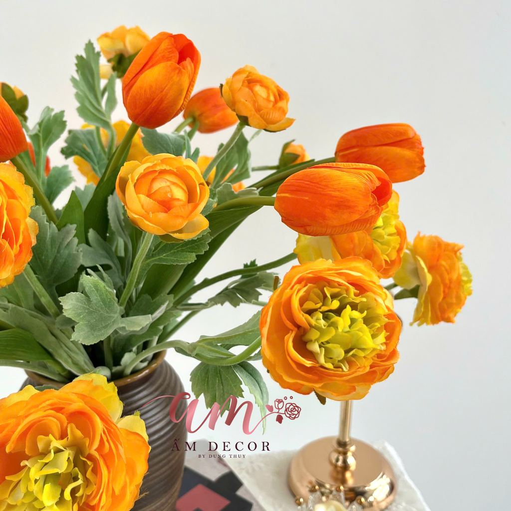 BÌNH HOA ORAN PEONY TULIP