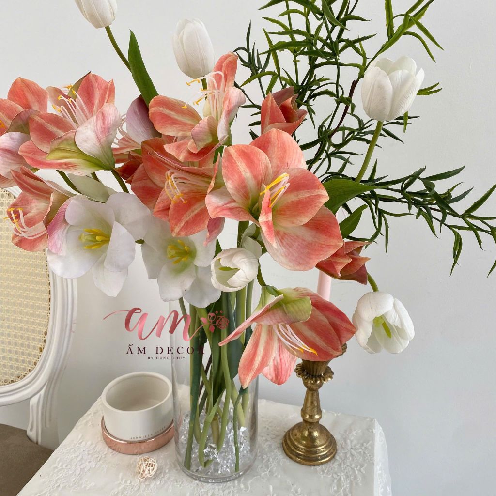 BÌNH HOA LILIES AMARYLLIS