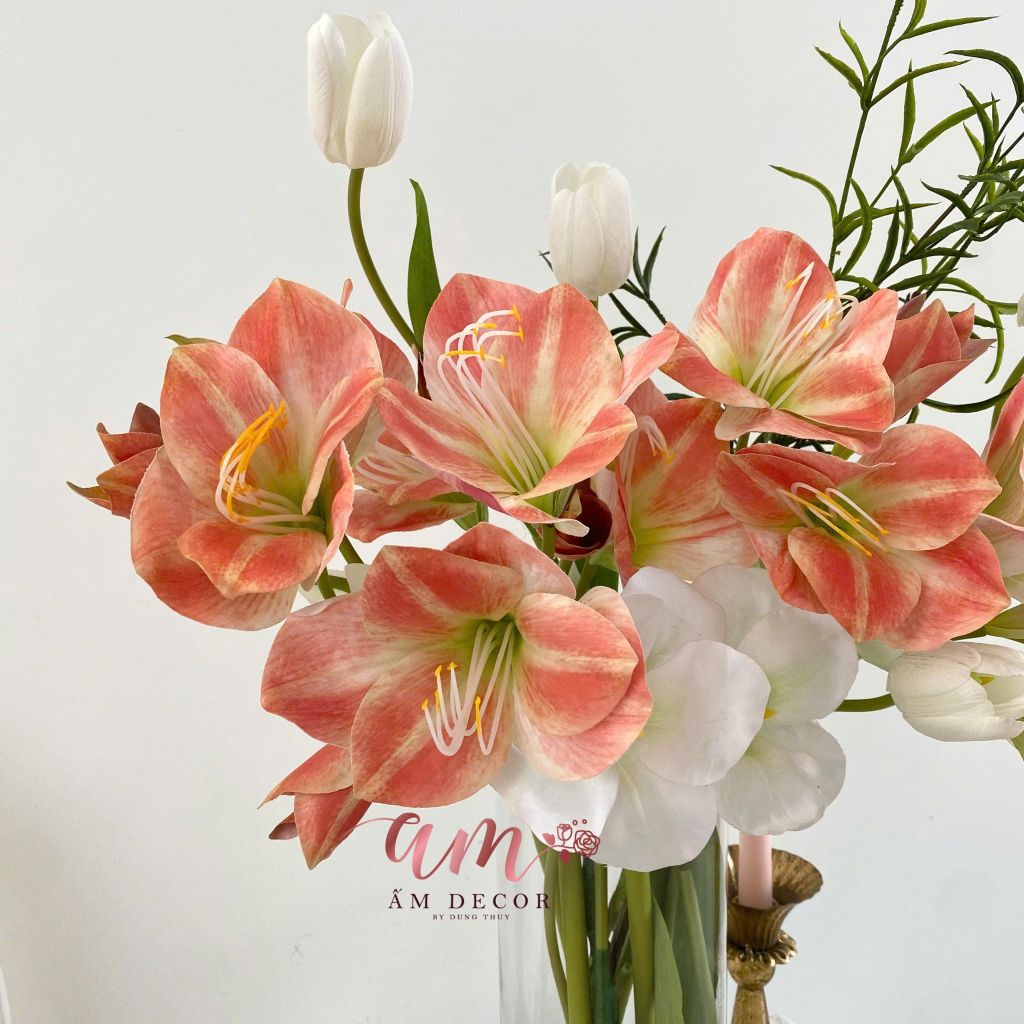 BÌNH HOA LILIES AMARYLLIS