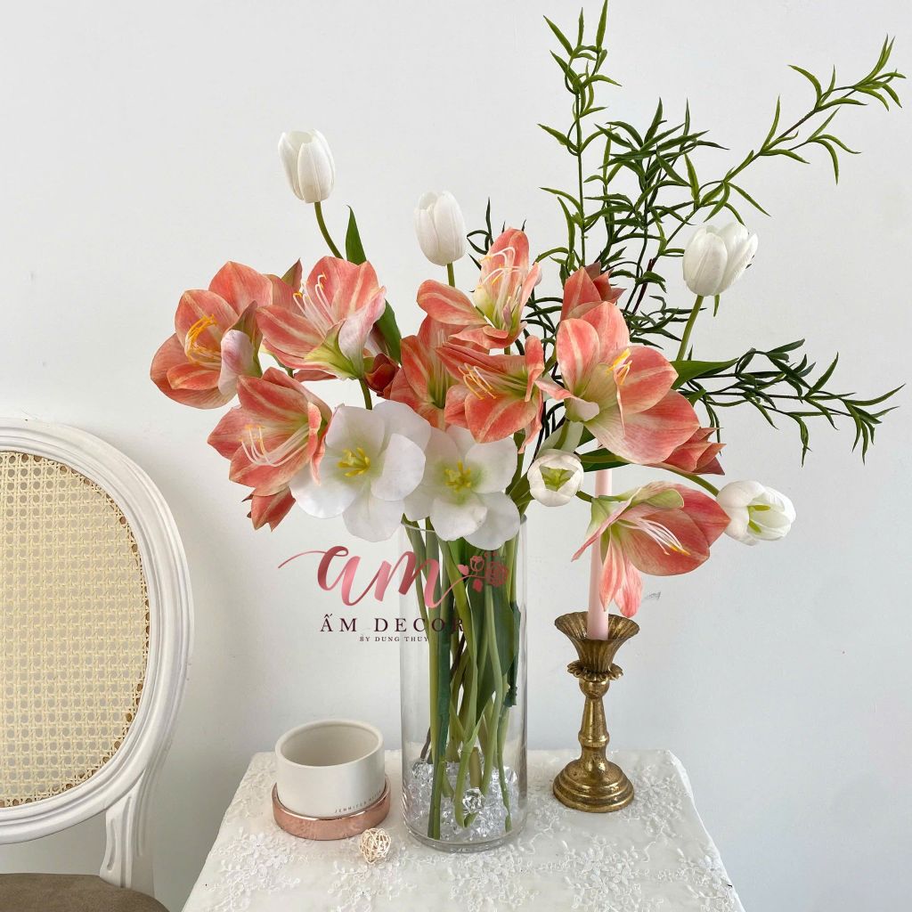BÌNH HOA LILIES AMARYLLIS
