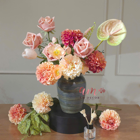  BÌNH HOA ADAHLIA MIX GEMINI ROSIES 