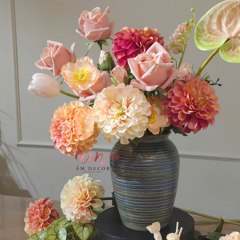  BÌNH HOA ADAHLIA MIX GEMINI ROSIES 