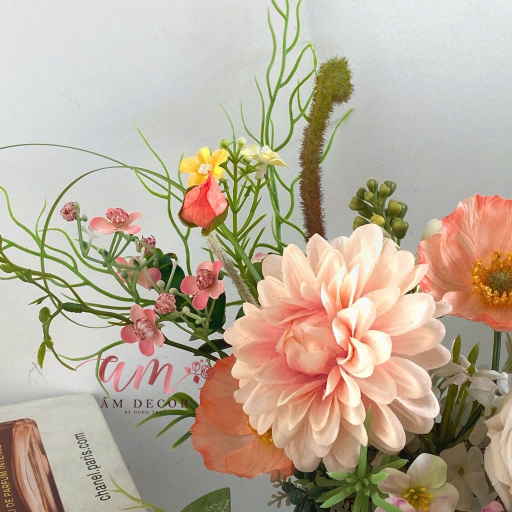 SET BÌNH HOA VÀ KHÓM HOA DECOR HARVESTÉ