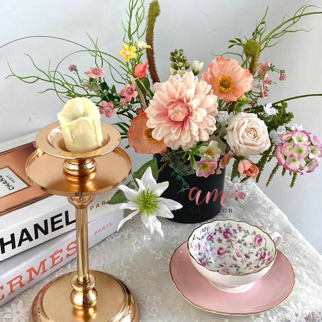 SET BÌNH HOA VÀ KHÓM HOA DECOR HARVESTÉ