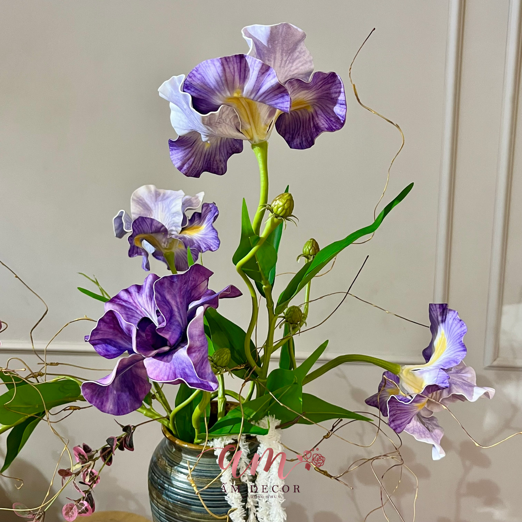 BÌNH HOA IRIS PURPLE FLORA