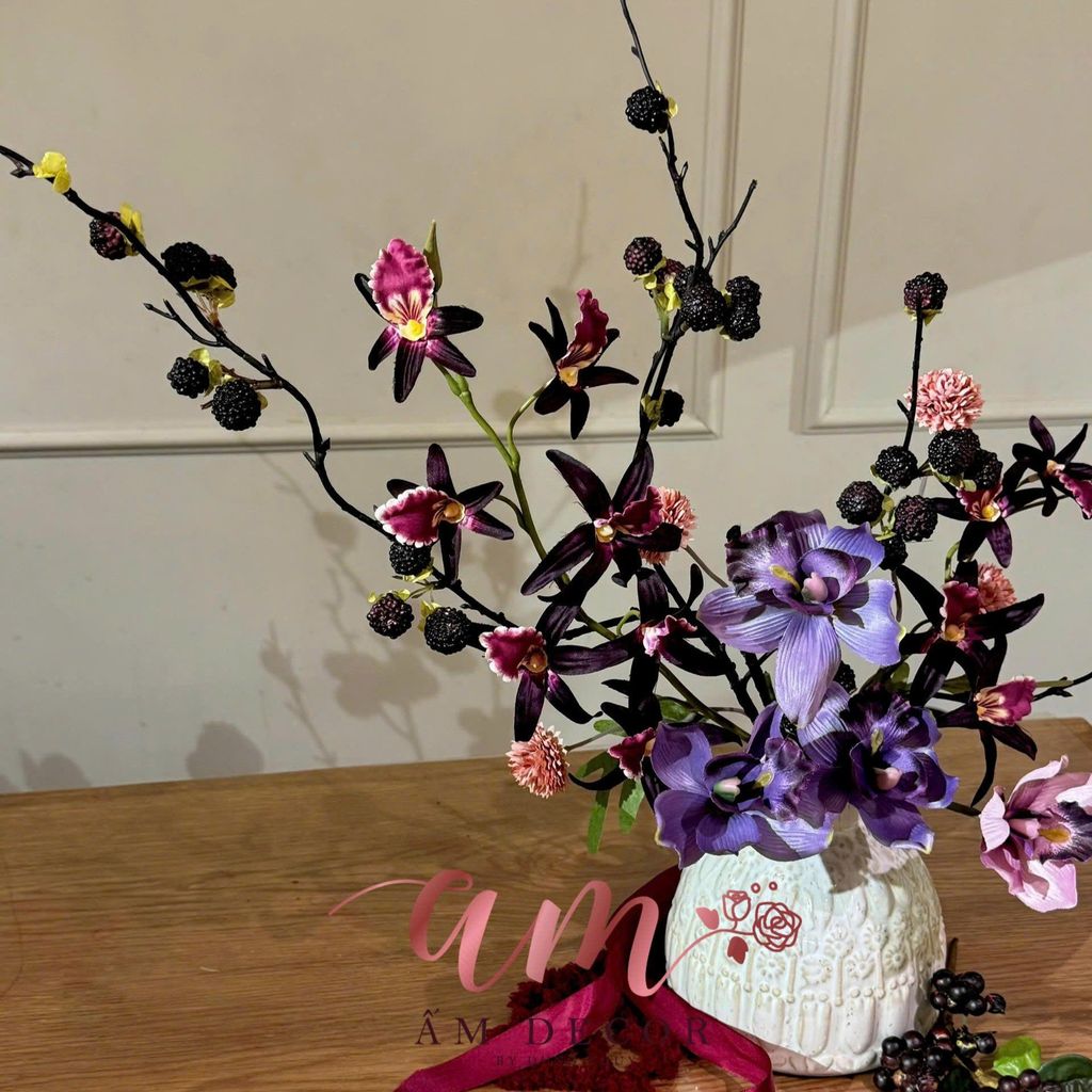 BÌNH HOA DENDROBIUM BERRY ORCHID MIX