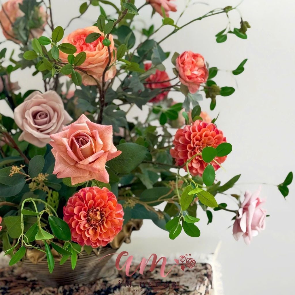 BÌNH HOA PEONY ROSIA AMBER