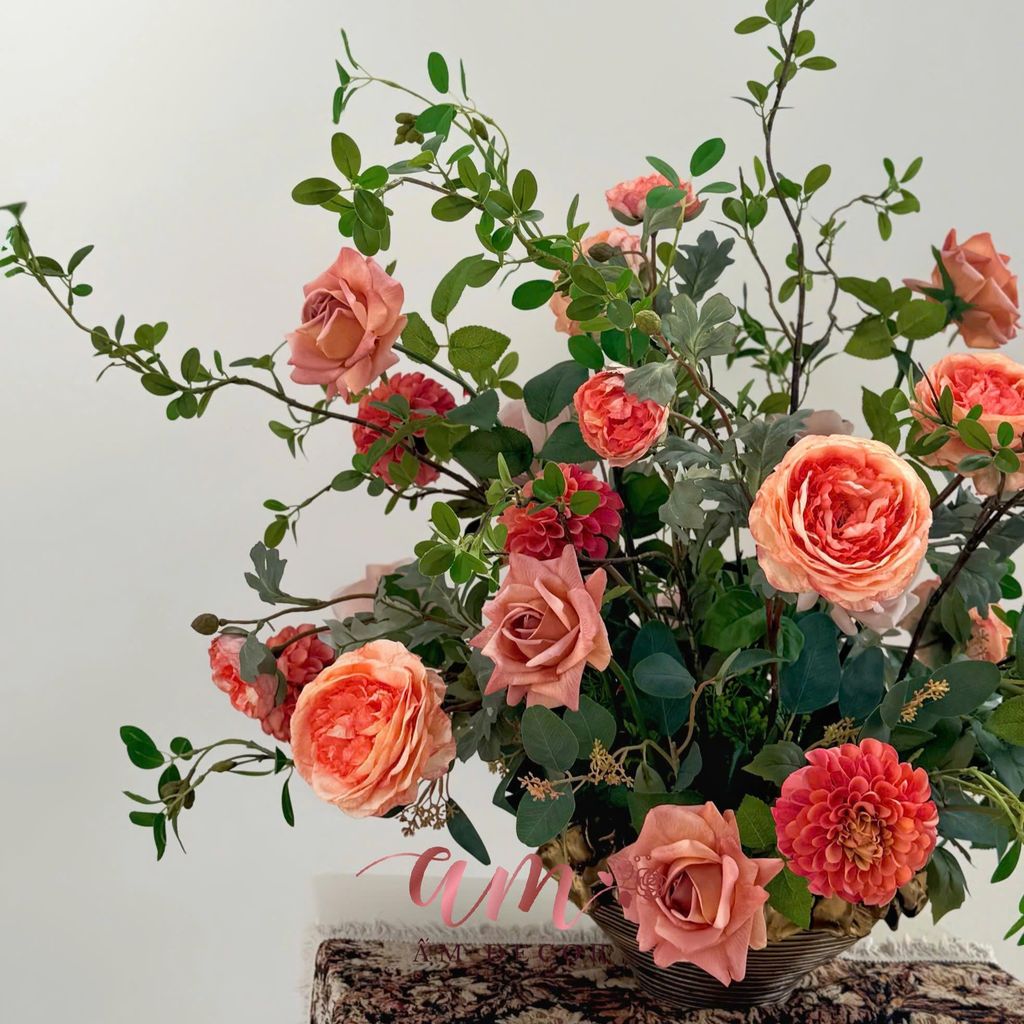 BÌNH HOA PEONY ROSIA AMBER