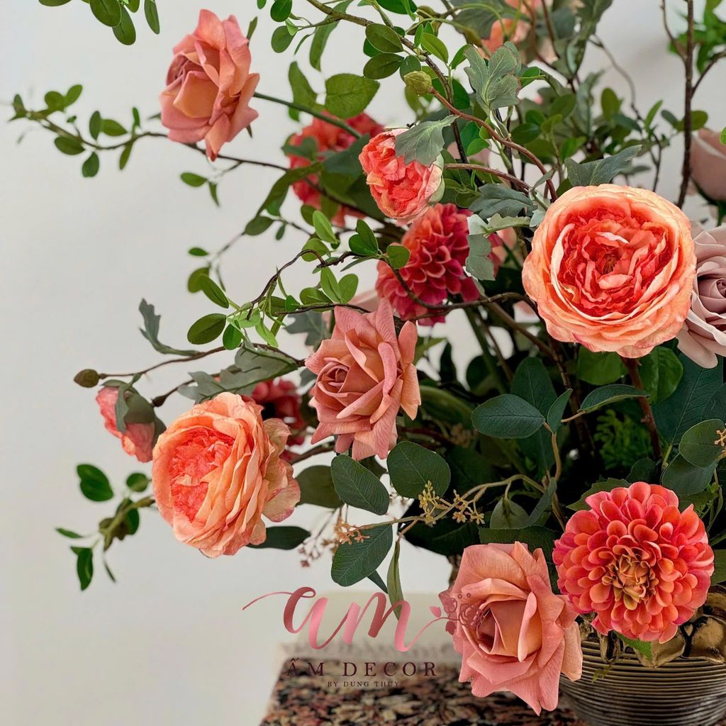 BÌNH HOA PEONY ROSIA AMBER